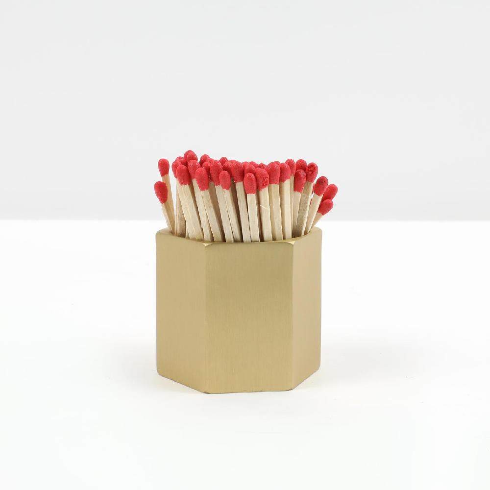 Maxery Brass Hexagonal Matchbox