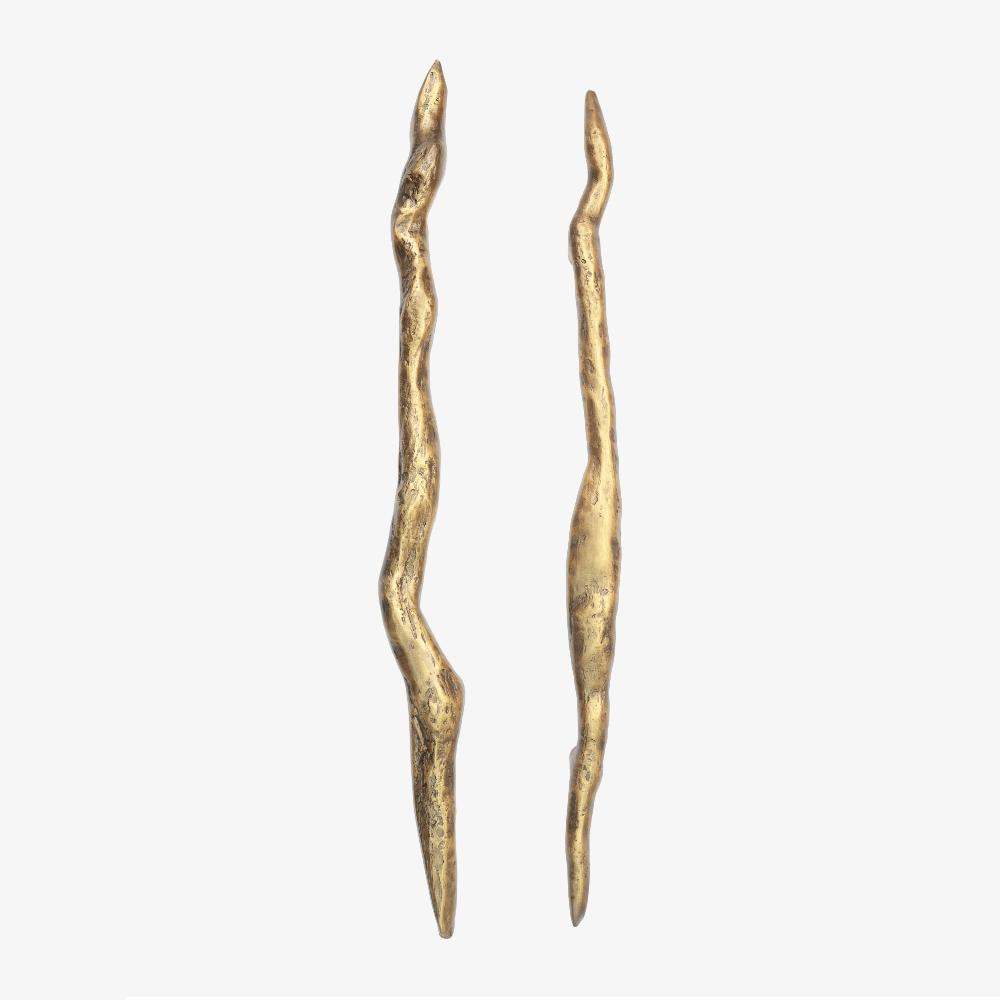 Maxery Aluminum Twig Branch Door Pull Handles, Paired Organic Tree Branch Entry Handles for Double Front Doors