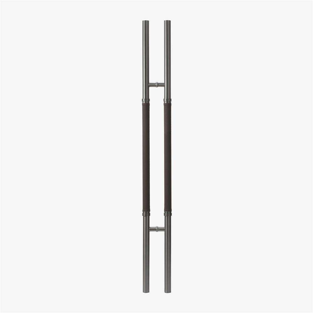 Maxery Chic Tactile Woven Leather Grip Double-Sided Door Pull Handles