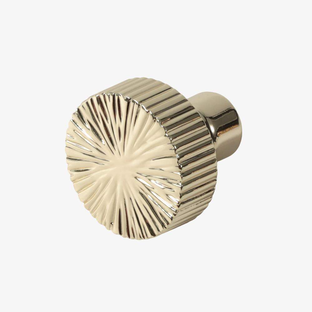 Maxery radiating sunburst texture knob, radial line embossed round knob, vintage sun ray decorative knob