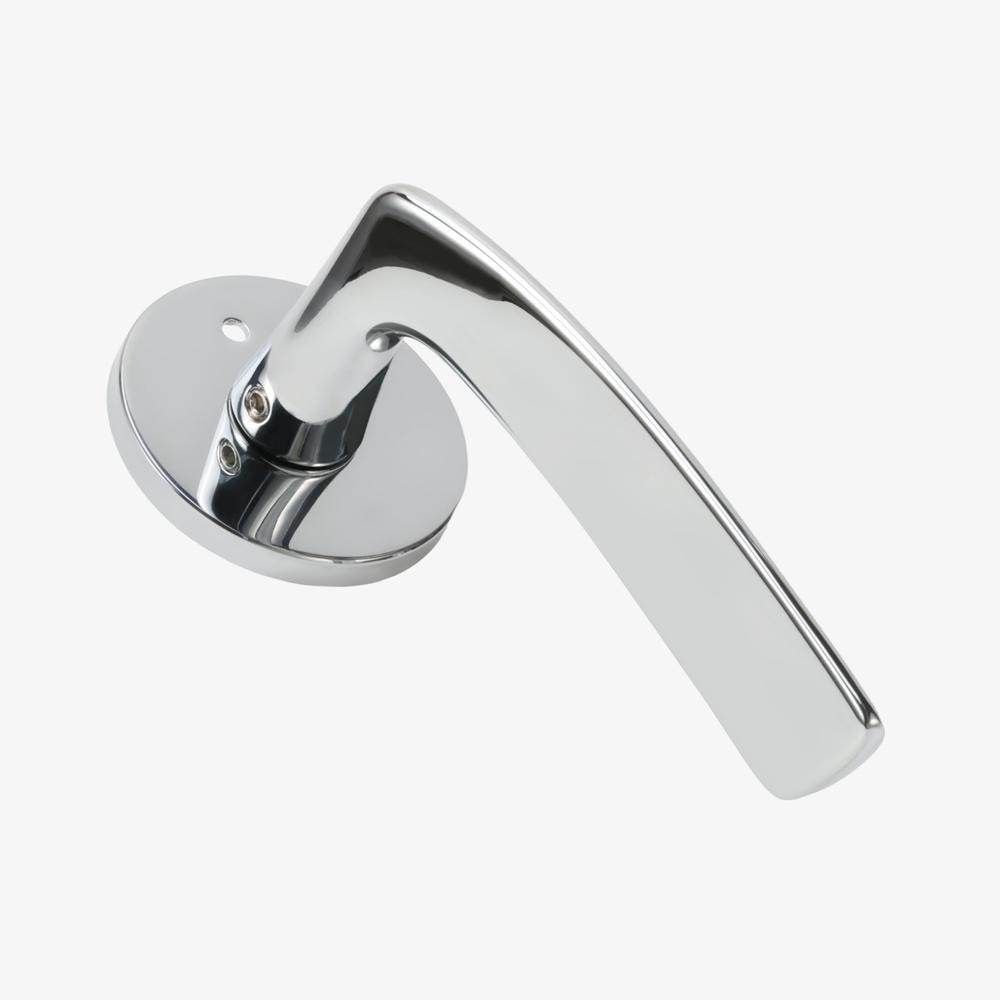 Maxery Zinc Alloy Slim Curved Slanting Lever Privacy Lock Door Handle