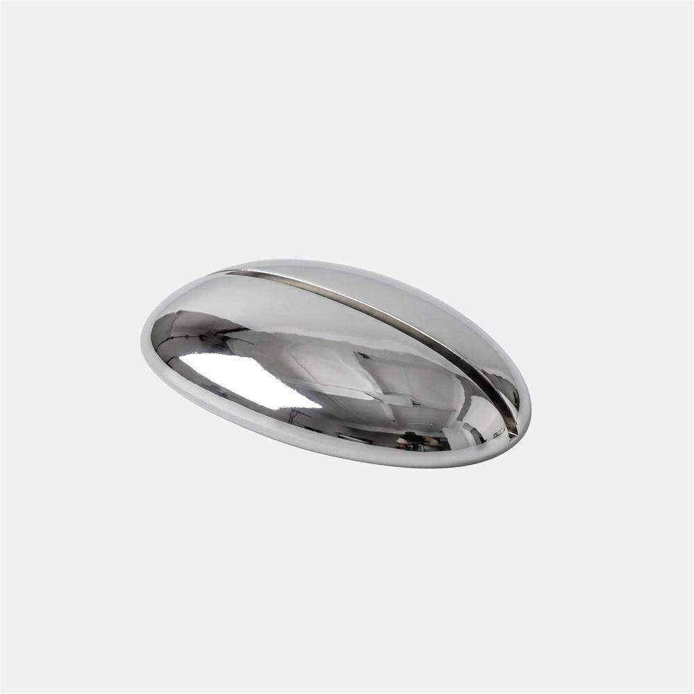 Maxery Stone Shape Card Holders Zinc Alloy Pebble Business Card Stand Silver Desk Display Office Home Decor Accessories Set