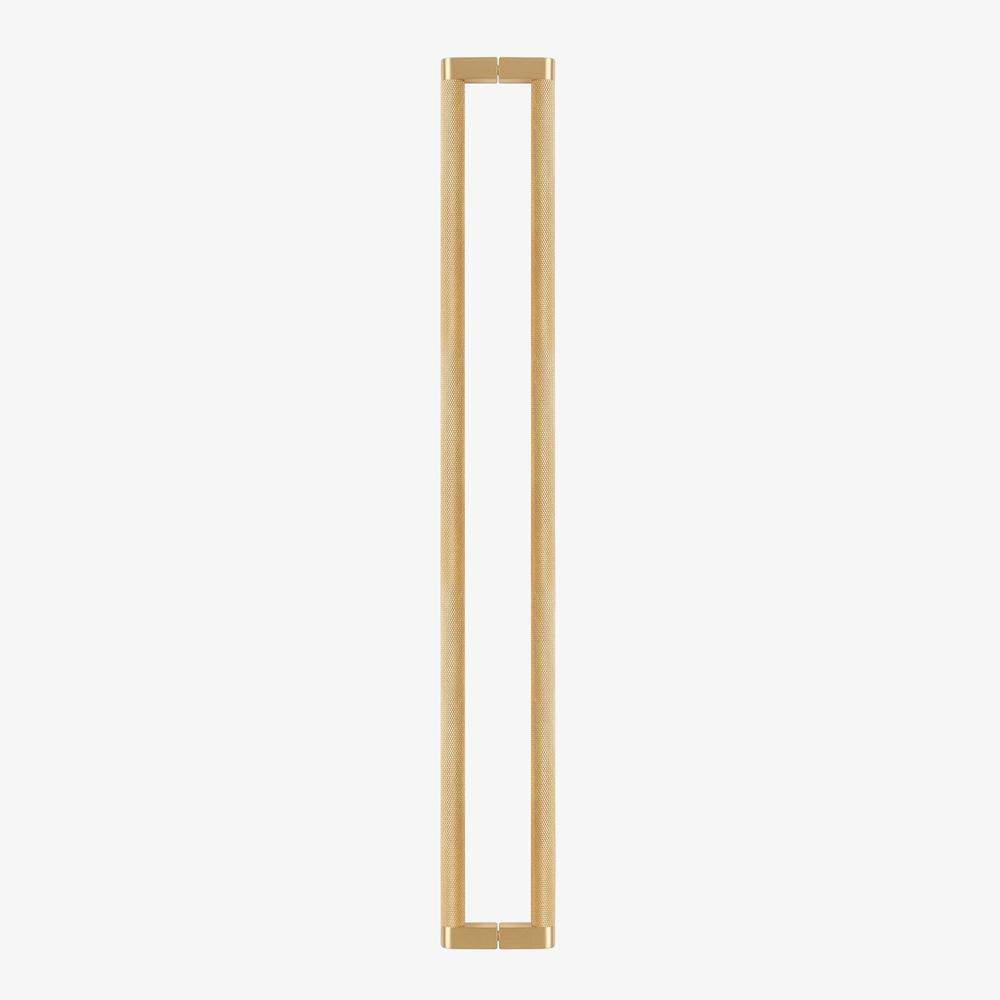 Maxery Knurled Brass Double Sided Entry Door Pull Handle