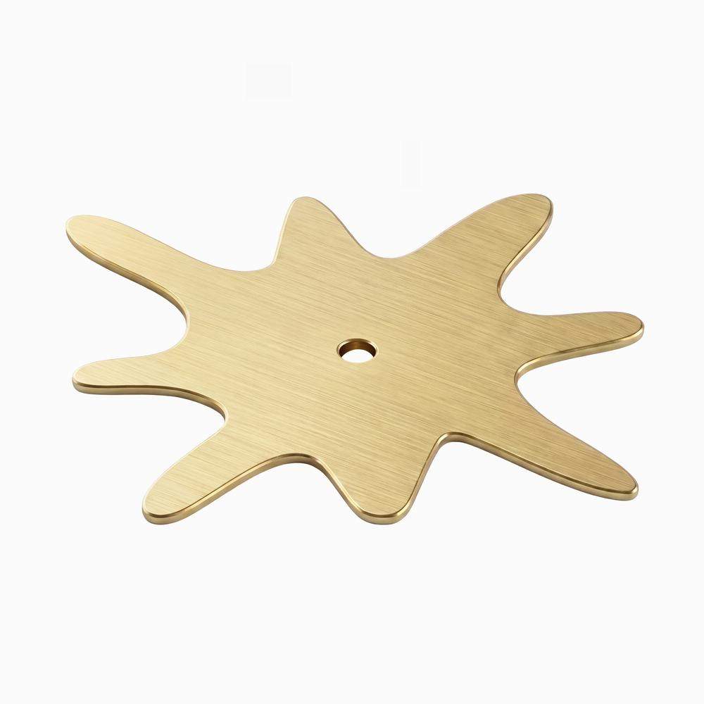 Maxery Art Decorative Irregular Star Brass Cabinet Handle Base Plate