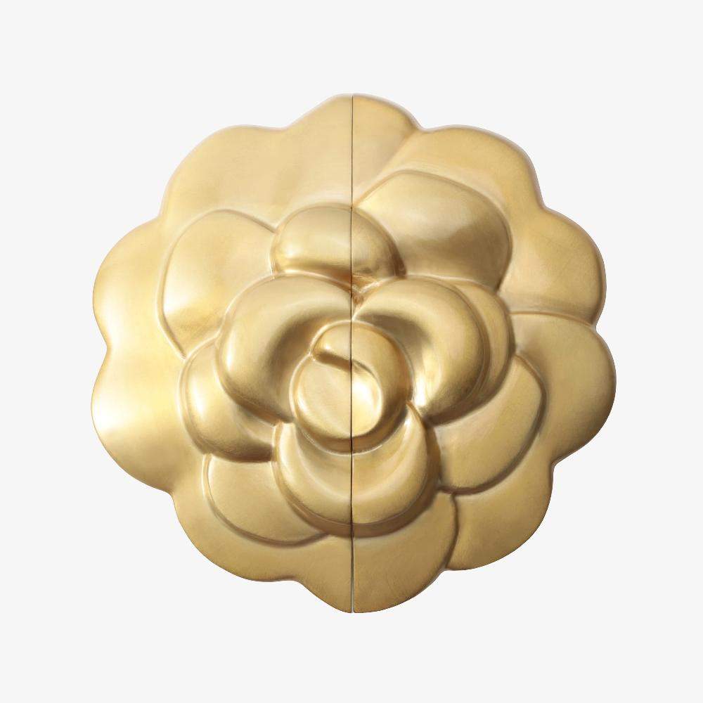 Maxery Aluminum Engraved Camellia Door Pull Handles