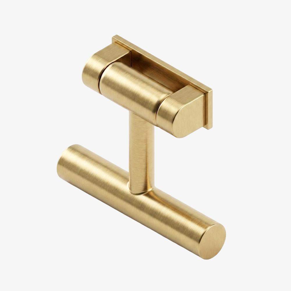 Maxery Solid Brass Double T‑Bar Front Door Pull Handle