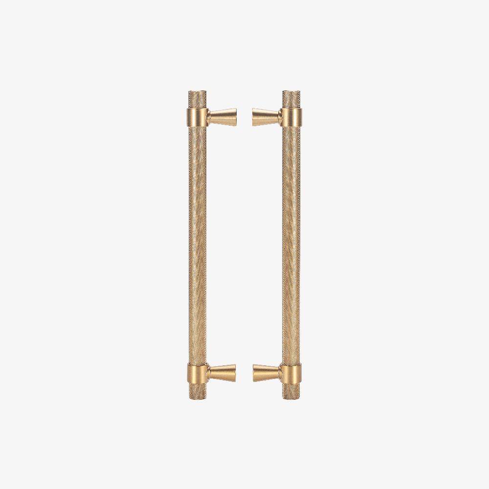 Maxery Knurled Rod with Trumpet-Shaped Feet Door Pulls