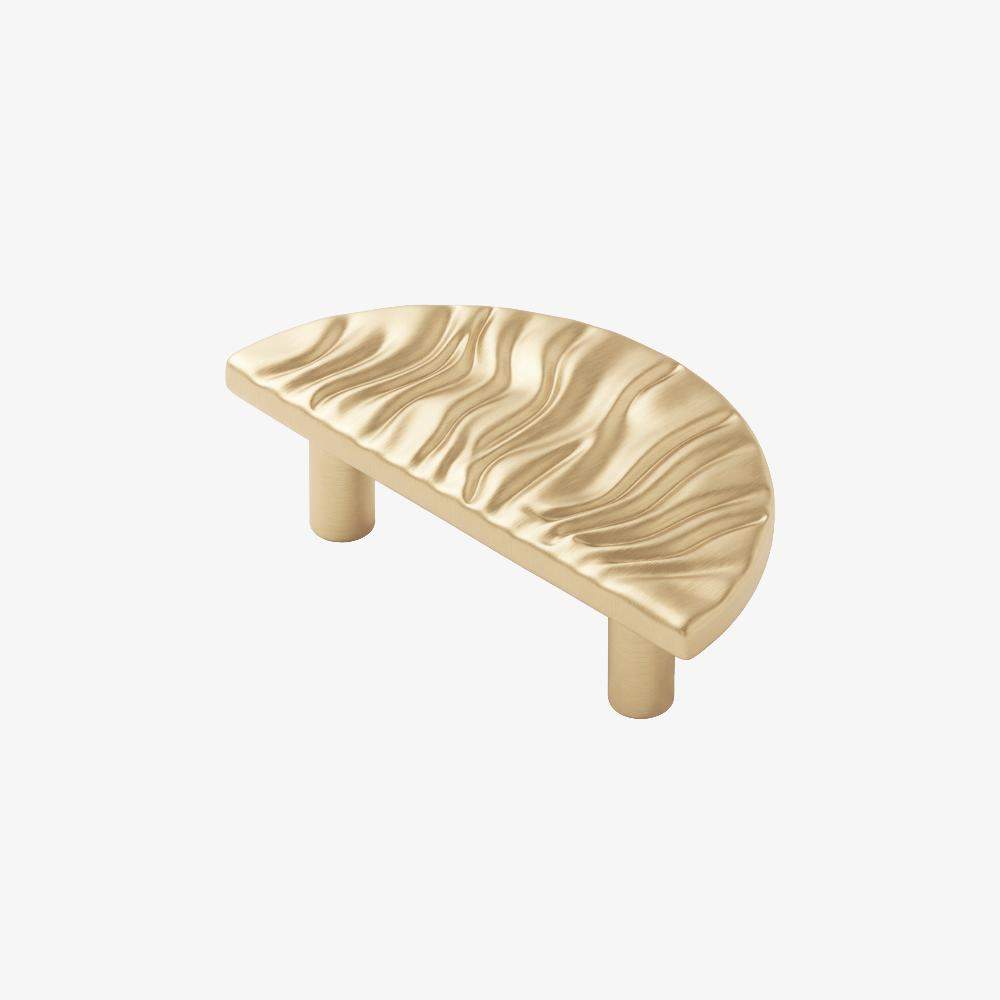 Maxery Brass Sculptural Hill-Shaped Semicircular Pull Handle