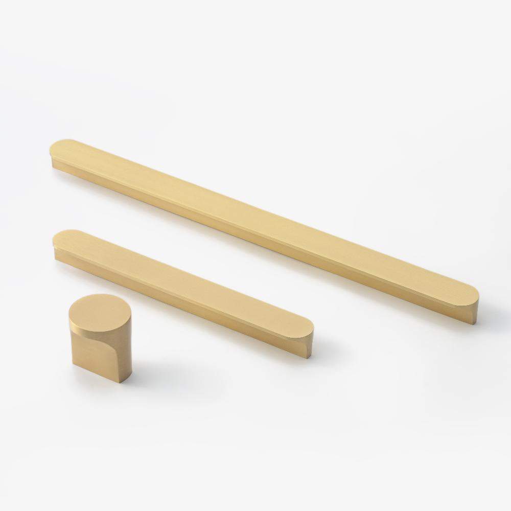 Maxery Modern Linear Geometric-Style Brass Cabinet Handle
