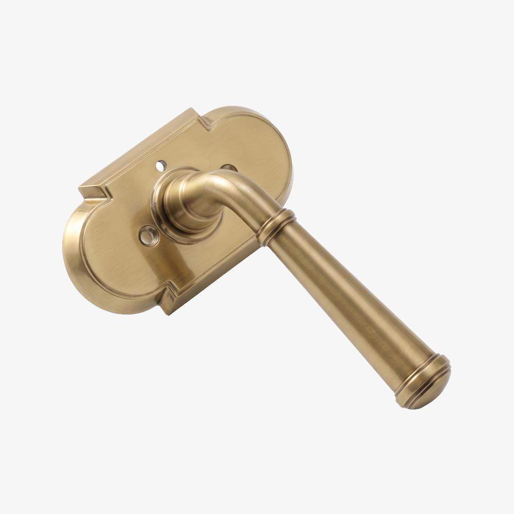 Maxery Brass Door Handle Classic Lever Lock Set Gold Vintage European Interior Bedroom Bathroom Entrance Door Hardware Home Decor
