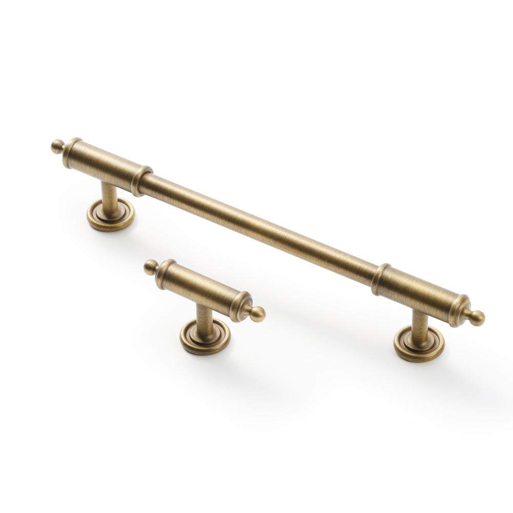 Maxery Brass Cabinet Handles Vintage Brass Handles for Kitchen Rust-proof Retro Handles for Bathroom Unique Decorative Drawer Pulls