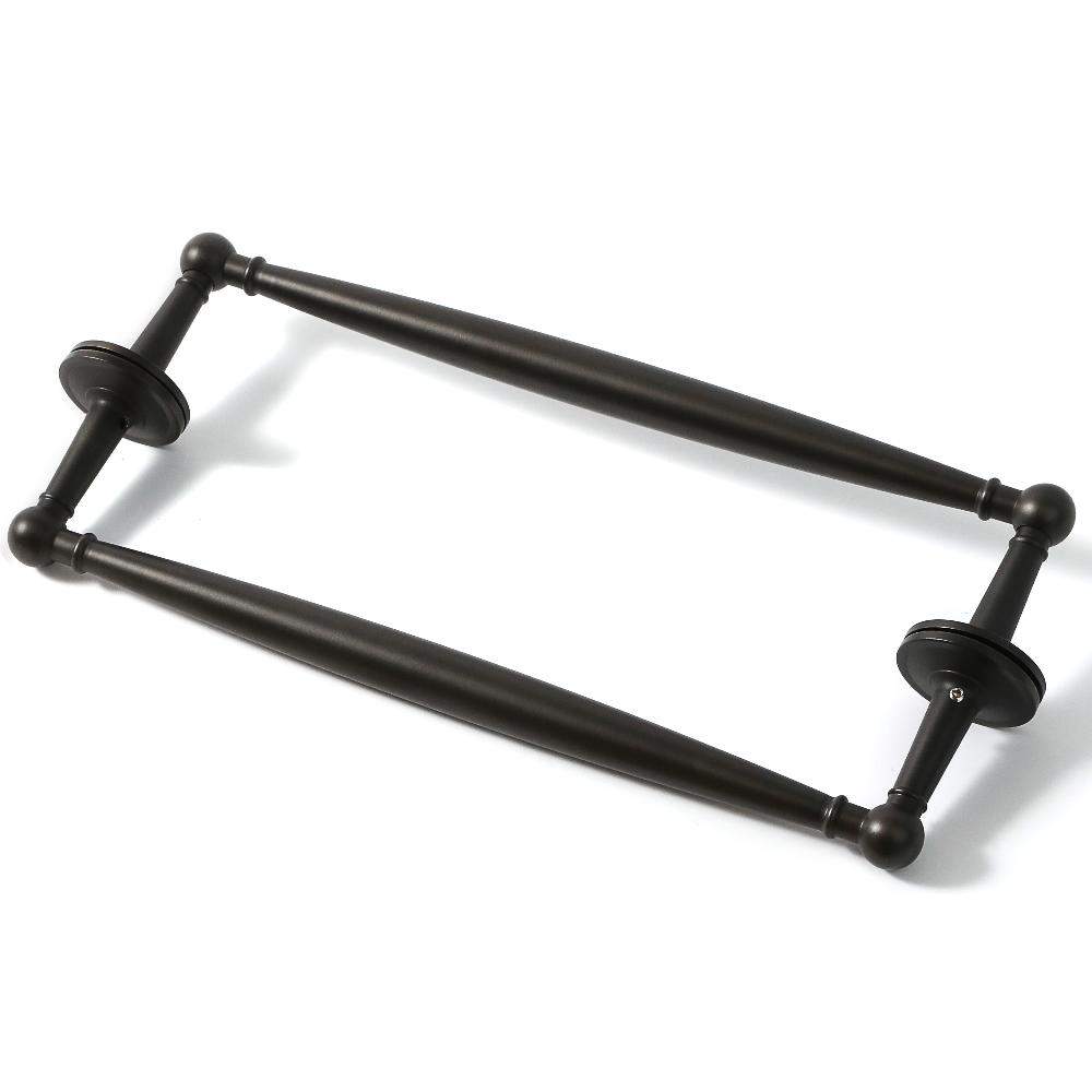 Maxery French Court Elegant Solid Brass Pair ORB Color Door Handles Luxury Furniture Pull Hand Double Sided Door Offset Pull