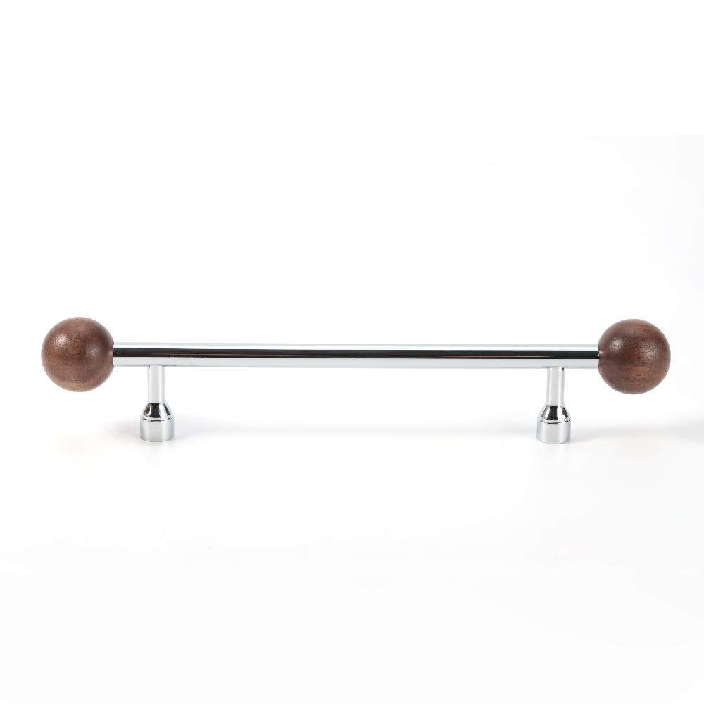 Brass Ball Cabinet Handles With Natural Wood ,  Handles For Home Decor