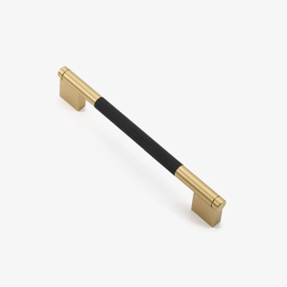 Maxery American, European, and Nordic style minimalist knurled black and gold handles for cabinets, drawers, and dressing tables