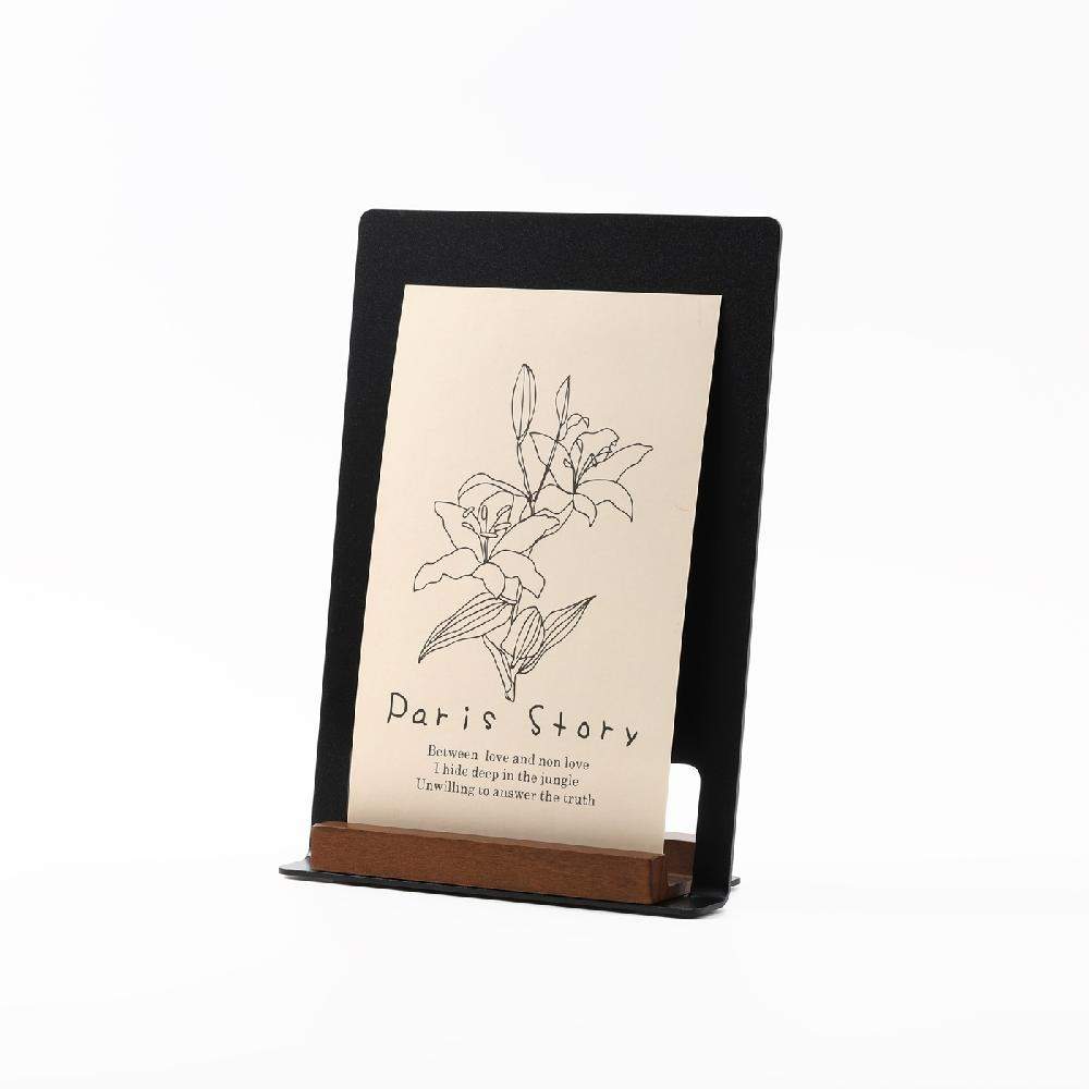 Maxery Creative Aluminum alloy wood Photo folder For Home Decor