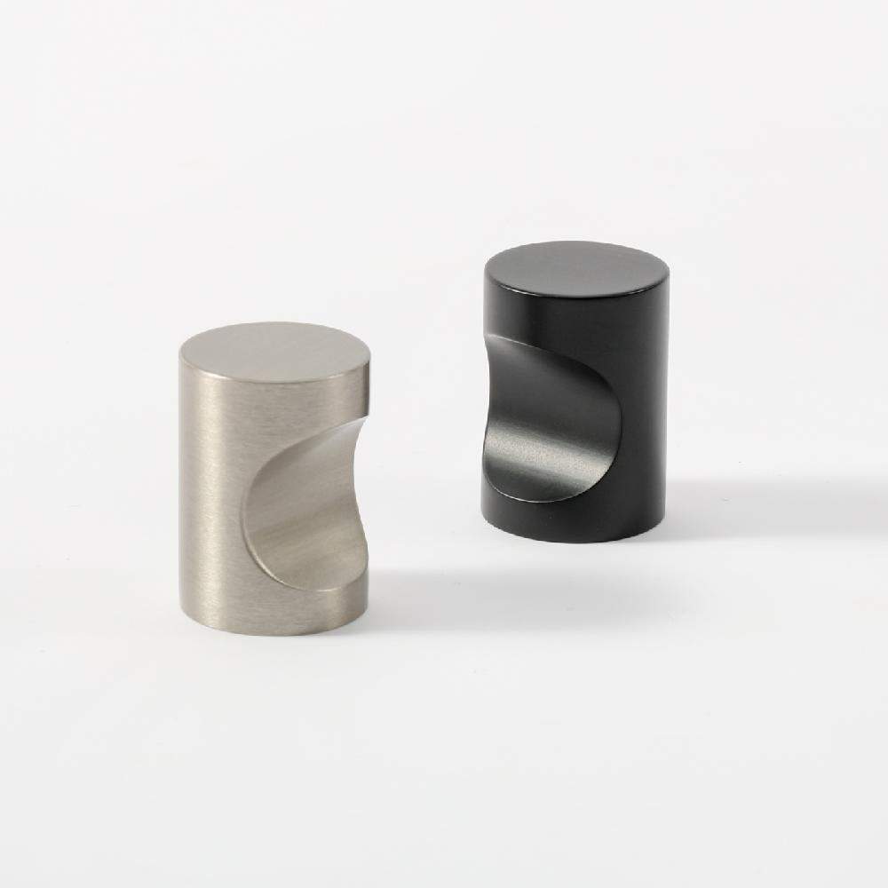 MAXERY Classic Thumb Knob Handle Little Cabinet Knob Brushed Silver Heavy Solid Brass Bedroom Hardware Kitchen Villa Hotel
