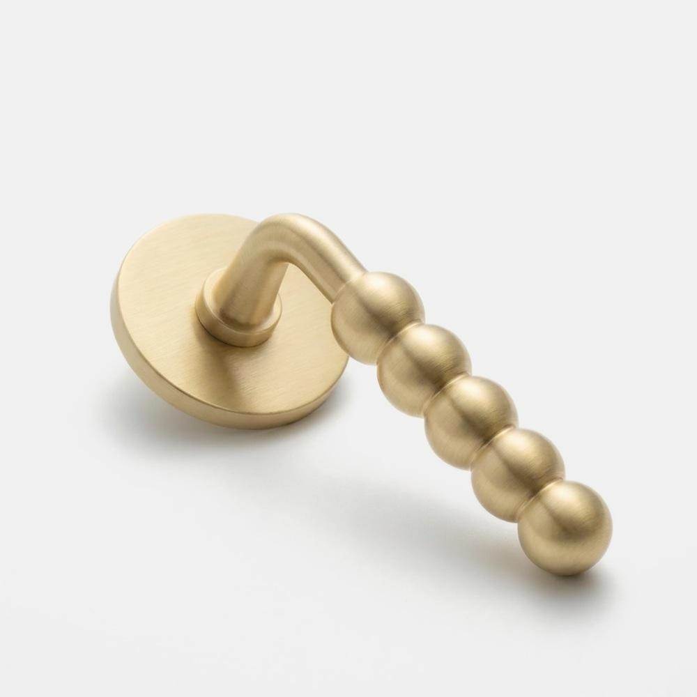 Maxery Brass Bubble Pull – Glossy Beaded Bar Handle for Luxury Cabinetry