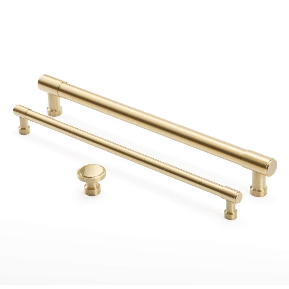 Maxery Brass Matte Brushed High-end Minimalist Line-style Cabinet Door Handles Knob Handle