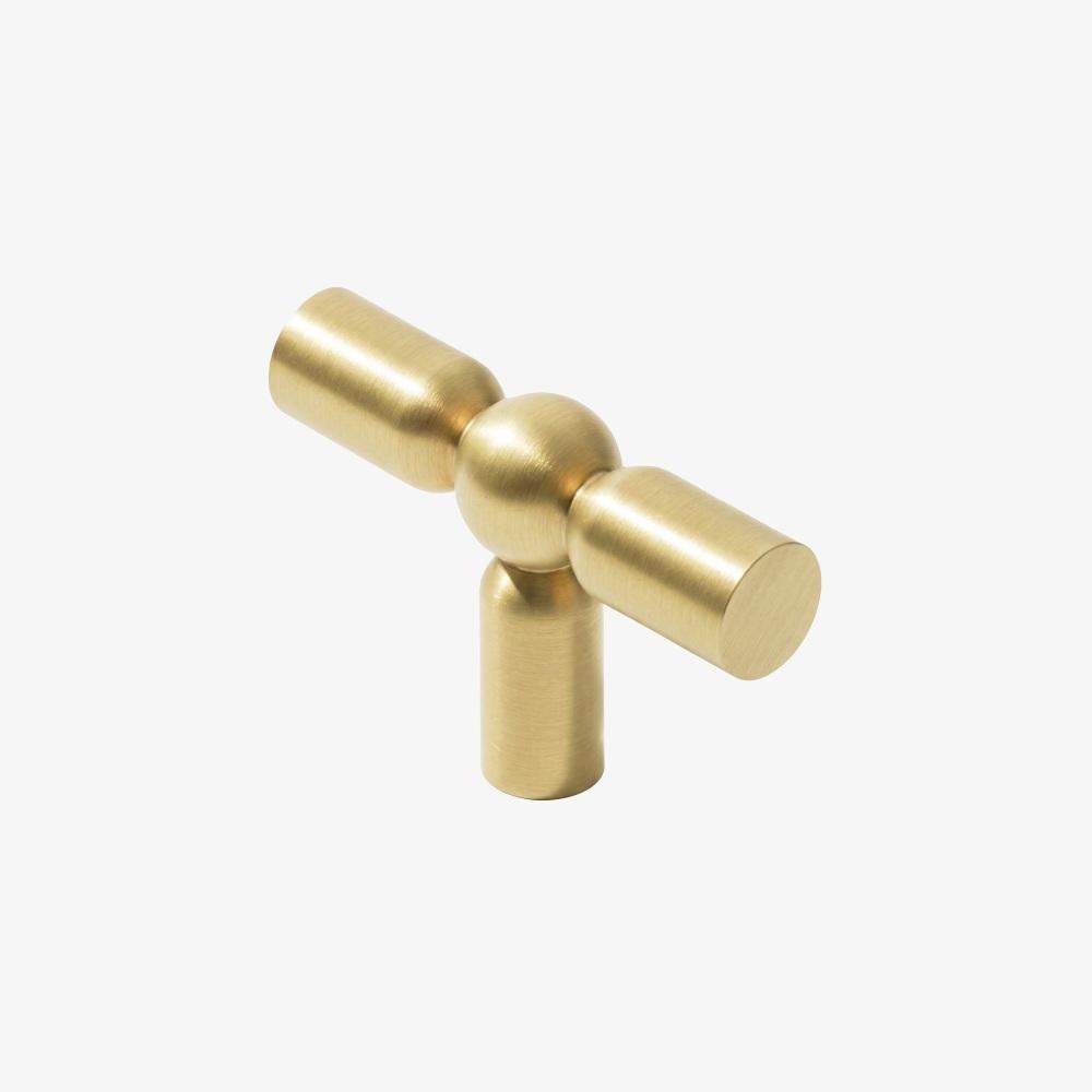Maxery Single Hole Brass Cabinet Pull With Small Detail, Modern Handle For Home