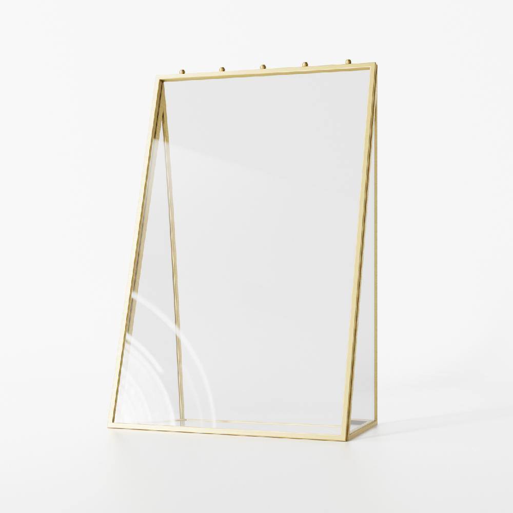 Maxery Hign Quality Jewelry Display Glass Brass Jewelry Storage Earring Neckalce display