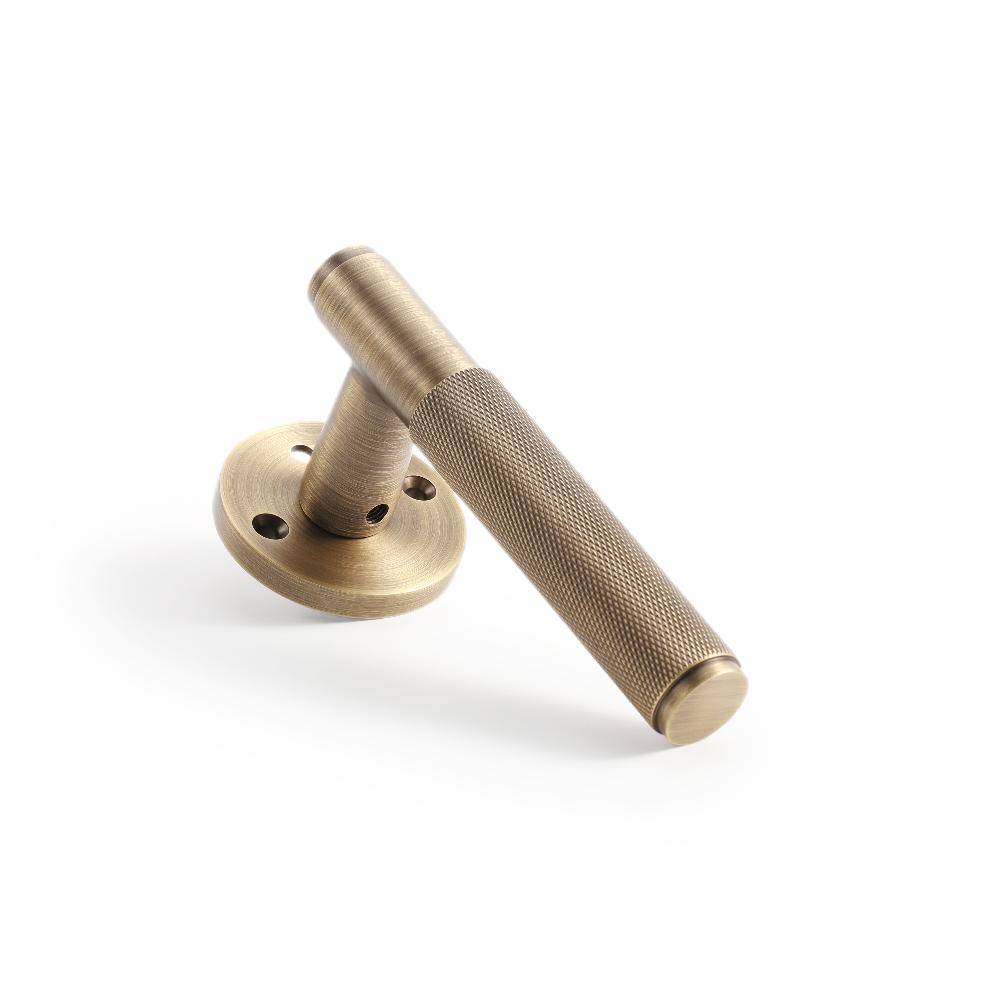 Maxery Kurled Brass Handle Bathroom Door Hardware Light Luxury Design Brass Handle for Home Decor