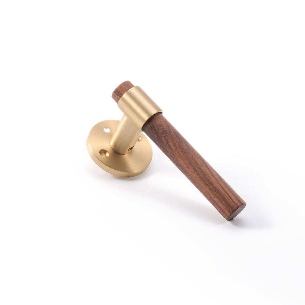 Maxery High-Quality Brass Home Passage Lock Handle With Leather