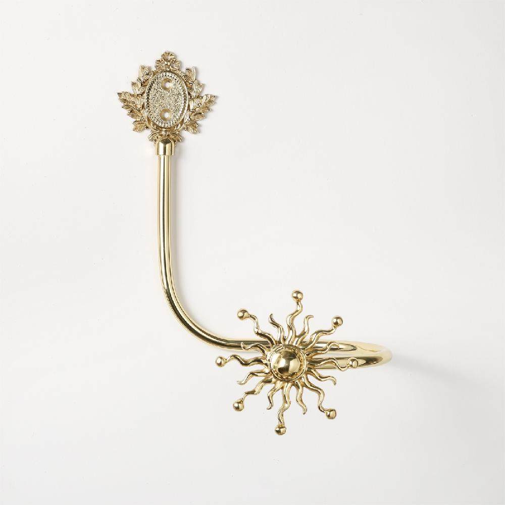 Maxery Solid Brass Curtain Hooks Unique Sun Shape Hooks High Quality Home Decor for Home Design