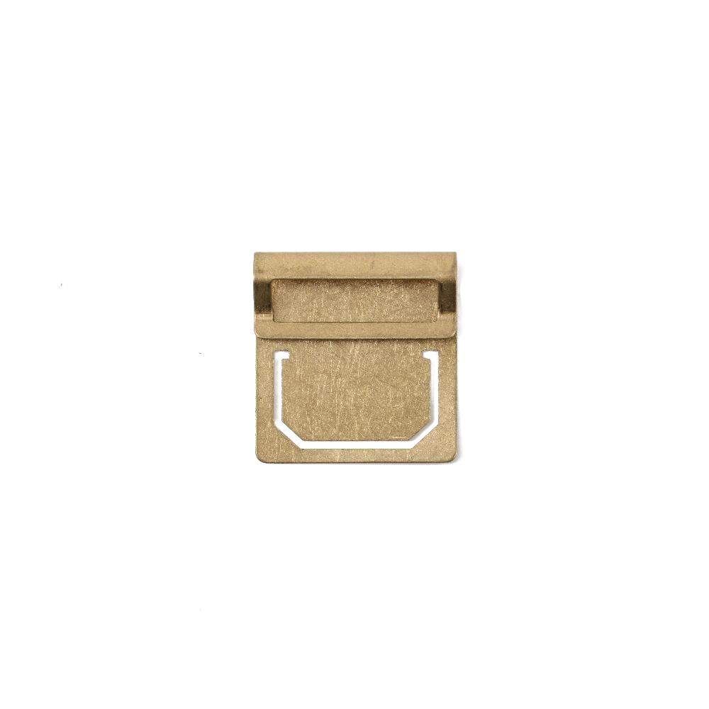 Maxery Brass Label Plate Vintage Mini Label Plate Small Antique Brass Name Plate Retro Brass Tiny Identification Tag Decorative Marker Clip-on Frame Slide-in Flexible Reuse Temporary Label Frame