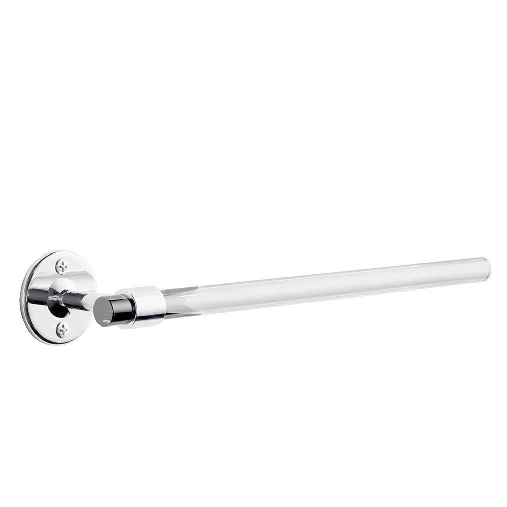Maxery Premium Brass Lucite Acrylic Towel Bar Chic Contemporary Bathroom Decor