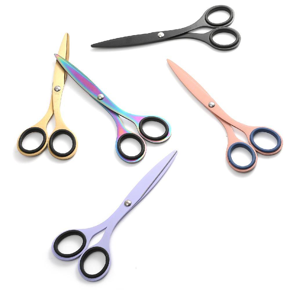Colorful Macarons Stainless Steel Stationery Scissors for Students Office Supplies Custom Wholesale Scissors with Logo Promotion