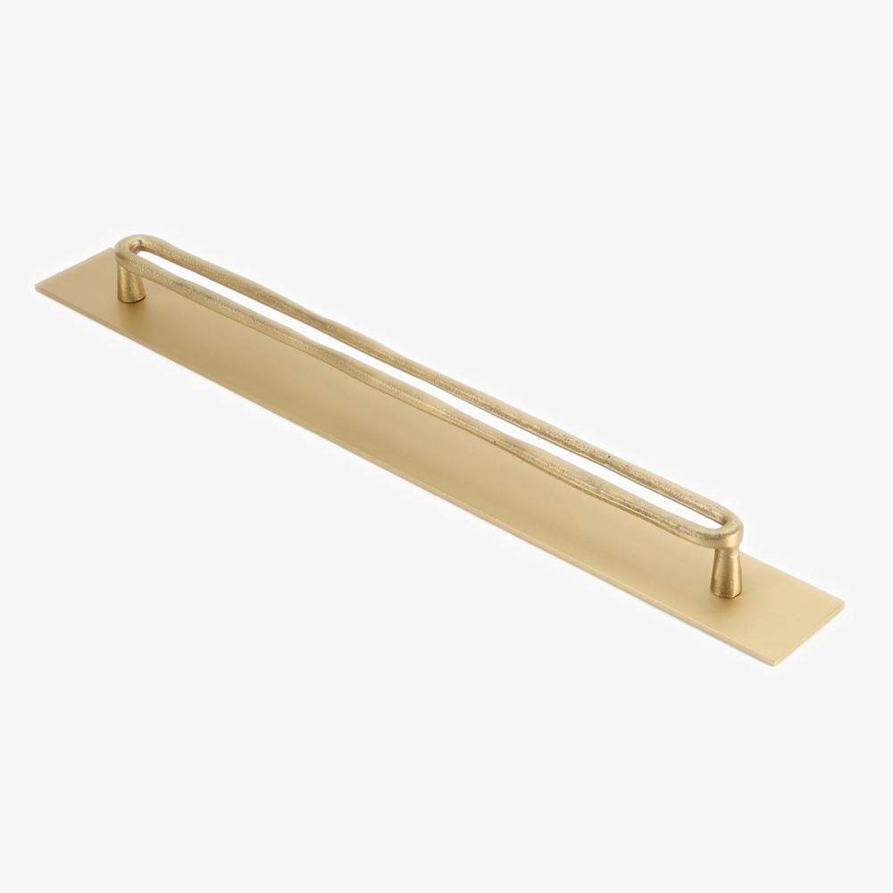 Maxery Modern Luxurious Matte Satin Brass  Main Paired Pull with Base