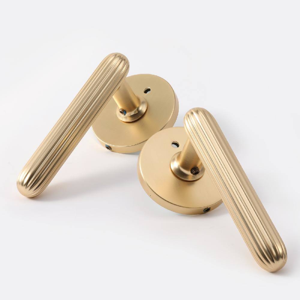 Maxery Premium Zinc Door Handle Stripe Lever Door Handle Interior Door Hardware Brass Handle for Bedroom Passage Villa Hotel