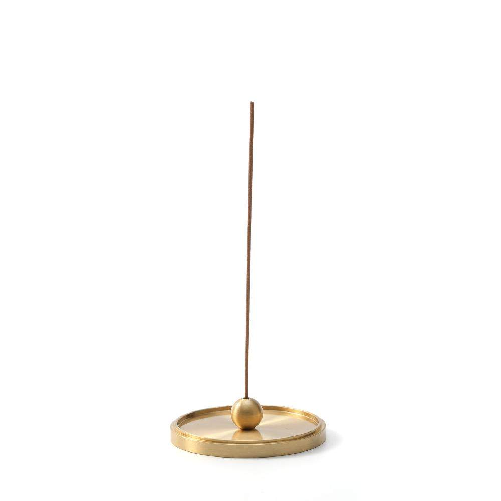 Simple yet stylish brass incense holder (with plate)