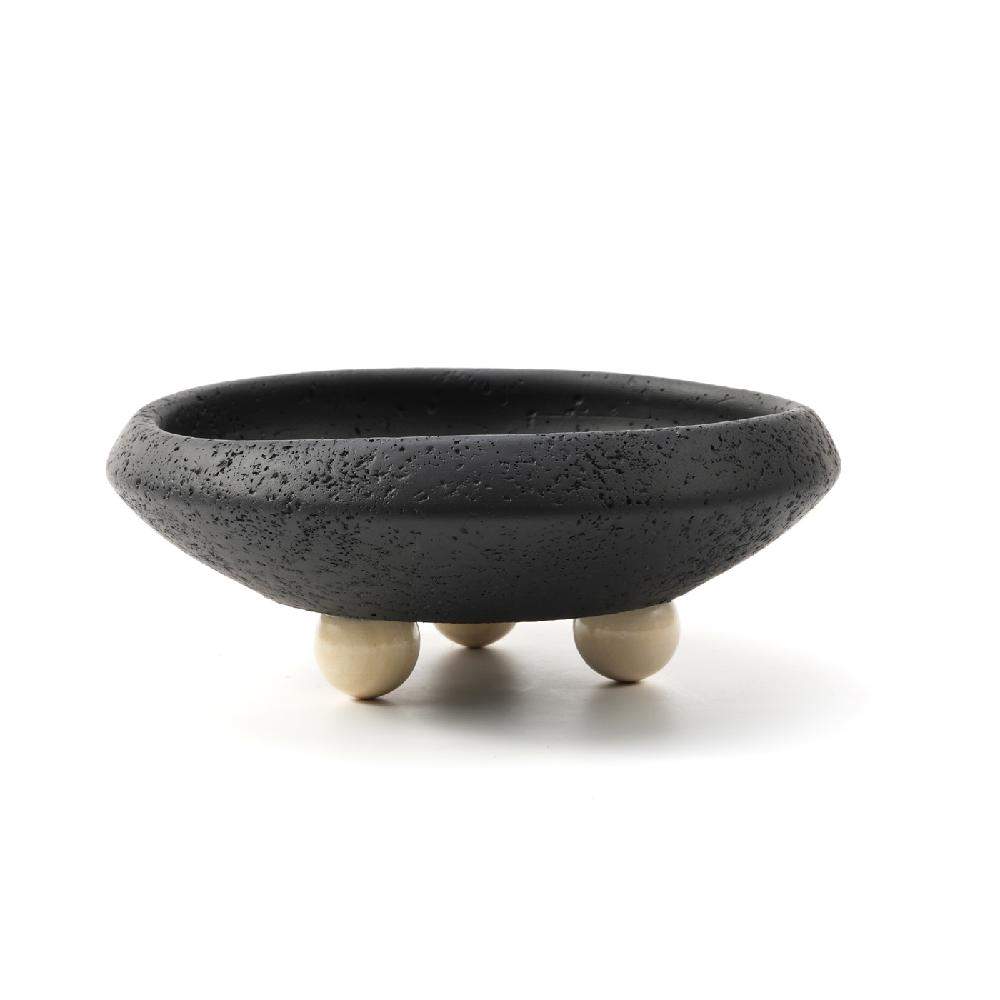 Maxery Cement Art Black Tray Incense holder Nordic Retro Nine Hole Solid Brass Incense Holder Fragrance Tray Home Decor