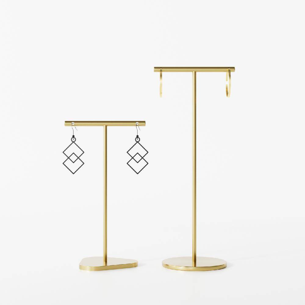 MAXERY Metal Earring Display Earring T Bar Stand Retail Display Holders