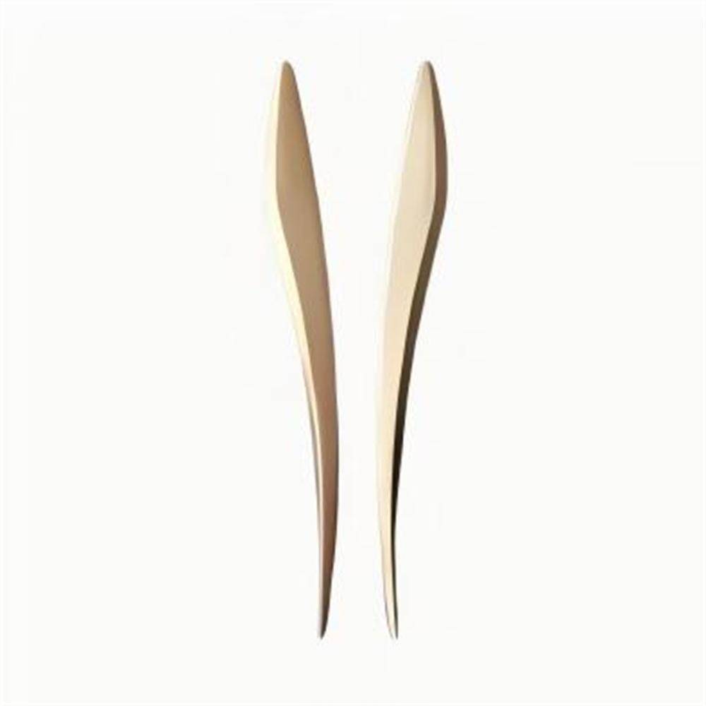 Maxery Leaf-Shaped Door Pull Handles, Paired Elongated Teardrop Entry Handles for Double Front Doors